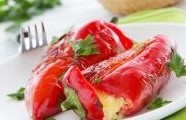 Grilované papriky s feta
