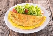 Vaječná omeleta se slaninou