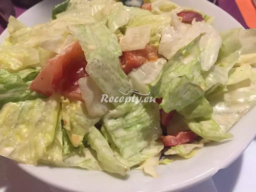 Listový salát s pečeným masem recept  saláty