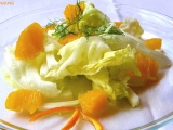Ledový salát s fenyklem a pomerančem recept