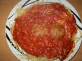 Červené špagety recept