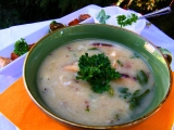 Celerovo-houbová polévka s krutonky recept