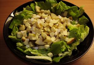 Hermelínovo-hruškový salát