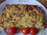Špagety zapečené s uzeným masem recept