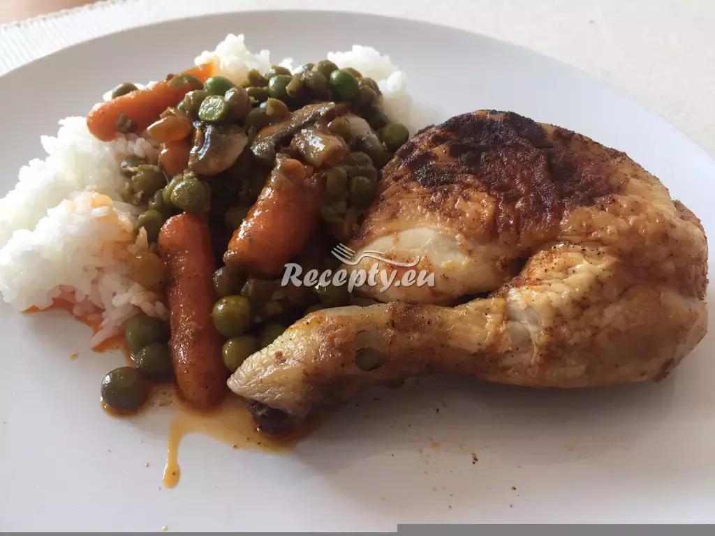 Pečená kuřecí stehna na zelenině s kari recept  drůbeží maso ...