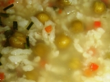 Polévka s rýží a hráškem recept