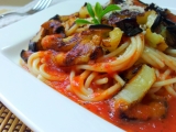 Italské špagety s baklažánem recept