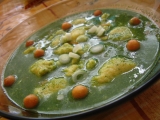 Špenátová polévka s mrkví a sýrovými noky recept