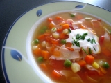 Zeleninová polévka se šunkou recept