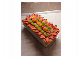 Ovocný dort s tvarohovo-pudinkovým krémem recept