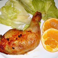 Pečené kuřecí stehno marinované v pomerančové šťávě recept ...