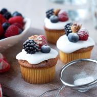 Borůvkové cupcakes s jogurtem recept