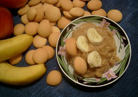 Banány s piškoty a přesnídávkou recept