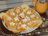 „Kytičkové “ jablečné řezy recept