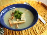 Krémová bramborovo-houbová polévka a svítek s libečkem recept ...