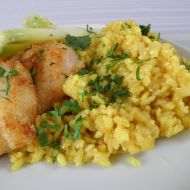 Šafránová rýže s treskou recept