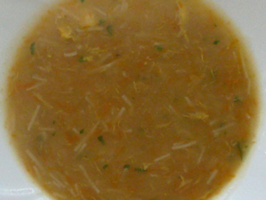 Kmínová a krupicová polévka