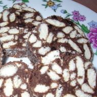 Čokoládový salám s piškoty recept