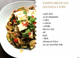 Tahini grilovaná zelenina s tofu recept