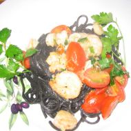Černé špagety s plody moře recept
