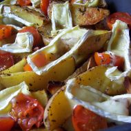 Pečené brambory s grilovanými rajčátky recept