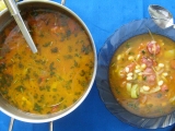 Fazolová polévka s moravskou klobásou recept