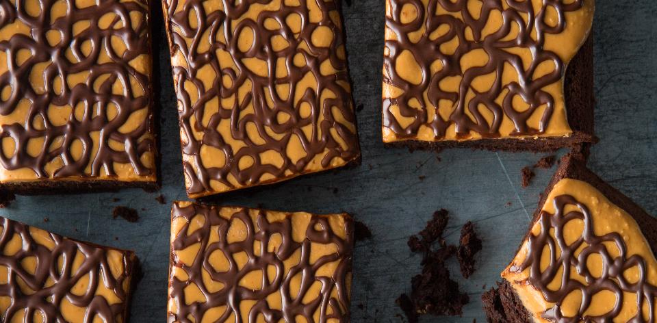Brownies s čokoládovou krajkou