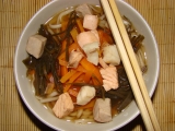 Mioshiru /tradiční japonská polévka/ s třemi druhy ryb. recept ...