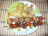 Špízy s brambory (2v1) recept