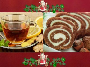 Vánoční čaj a nepečená roláda