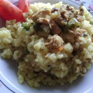 Smetanové rizoto s kuřecím masem a zeleninou recept