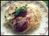 Špagety se smaženým lilkem a rajčaty recept