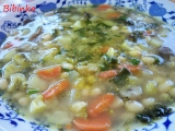 Fazolovo-brokolicová polévka s houbami recept