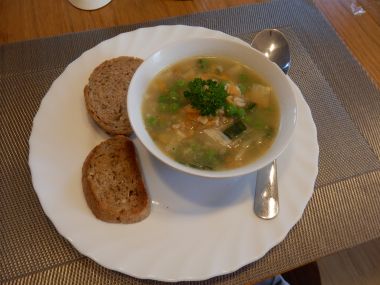 Dietní zeleninovo-vločková polévka