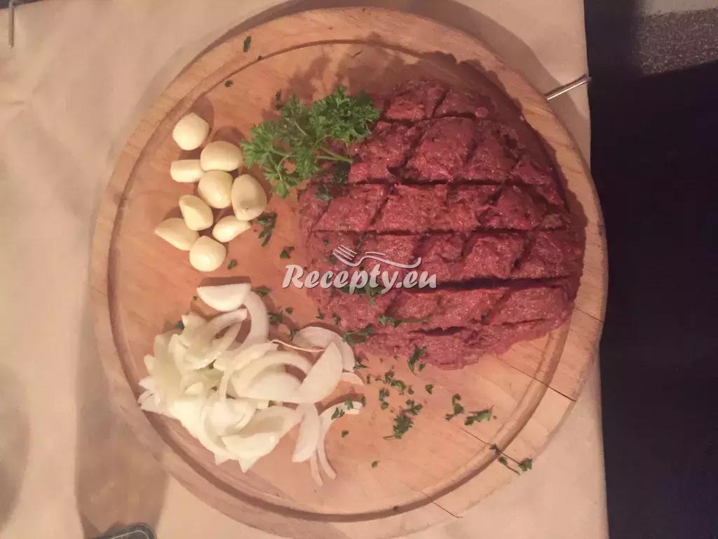 Tatarák recept  hovězí maso