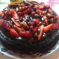 Čokoládový dort s ovocem recept