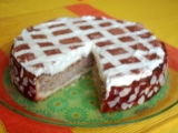 Jablkový dort s kakaovou mřížkou recept
