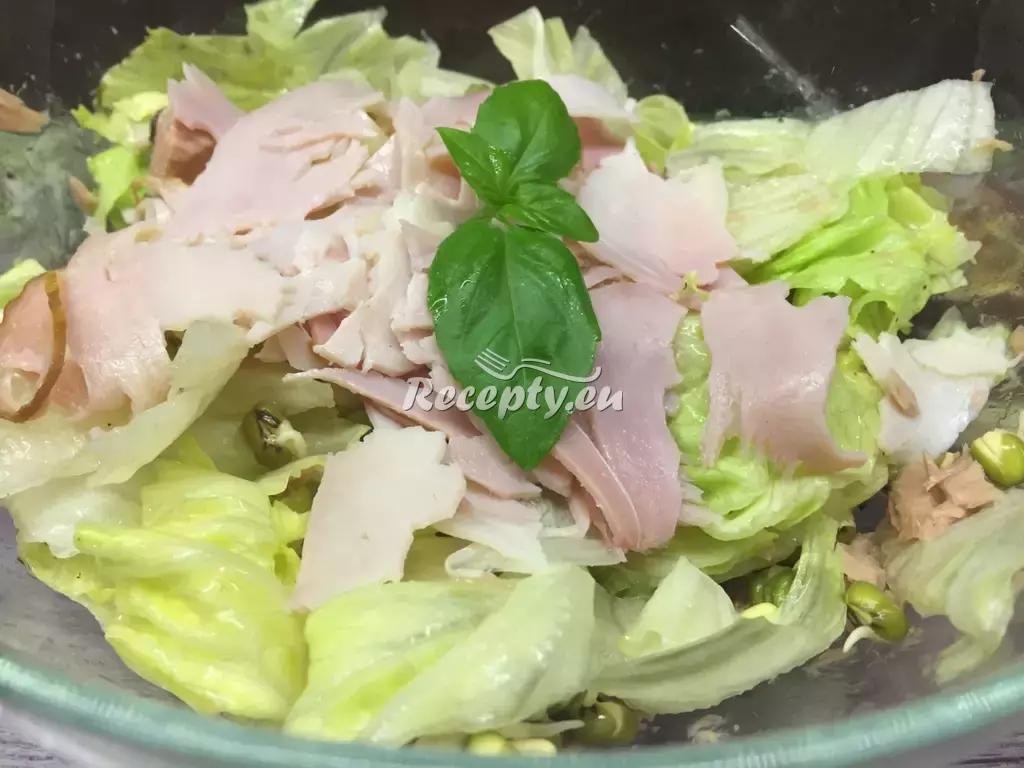 Zeleninový salát se šunkou recept  saláty