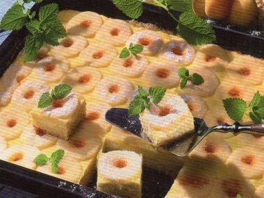Linecký meruňkový koláč s tvarohem