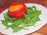 „Nízkokalorická svačinka“: Plněné rajče s pečenou paprikou recept ...