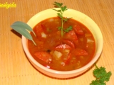 Fazolovo zeleninová polévka s klobásou recept
