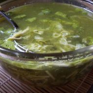 Nudlová špenátová polévka recept
