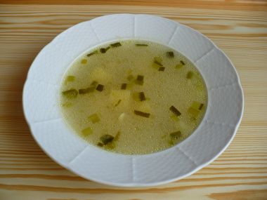Pórková polévka s bramborem