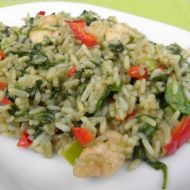 Rýžová směs s kuřetem a špenátem recept