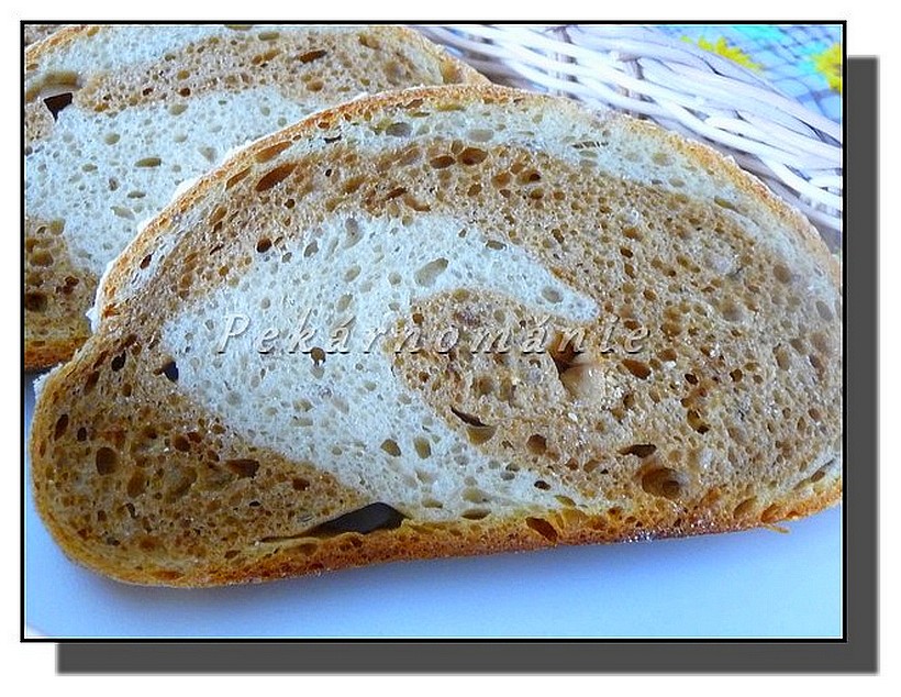 Dvojbarevný 1-2-3 chleba recept