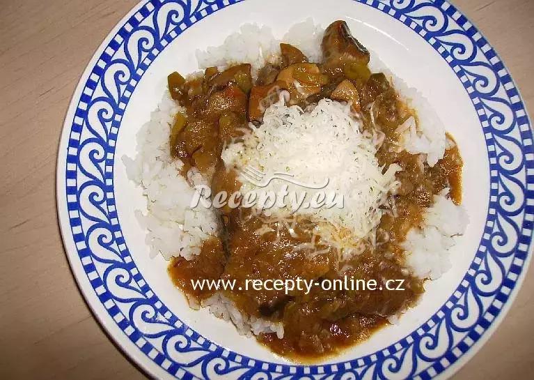 Houbový guláš s rýží recept  houbové pokrmy