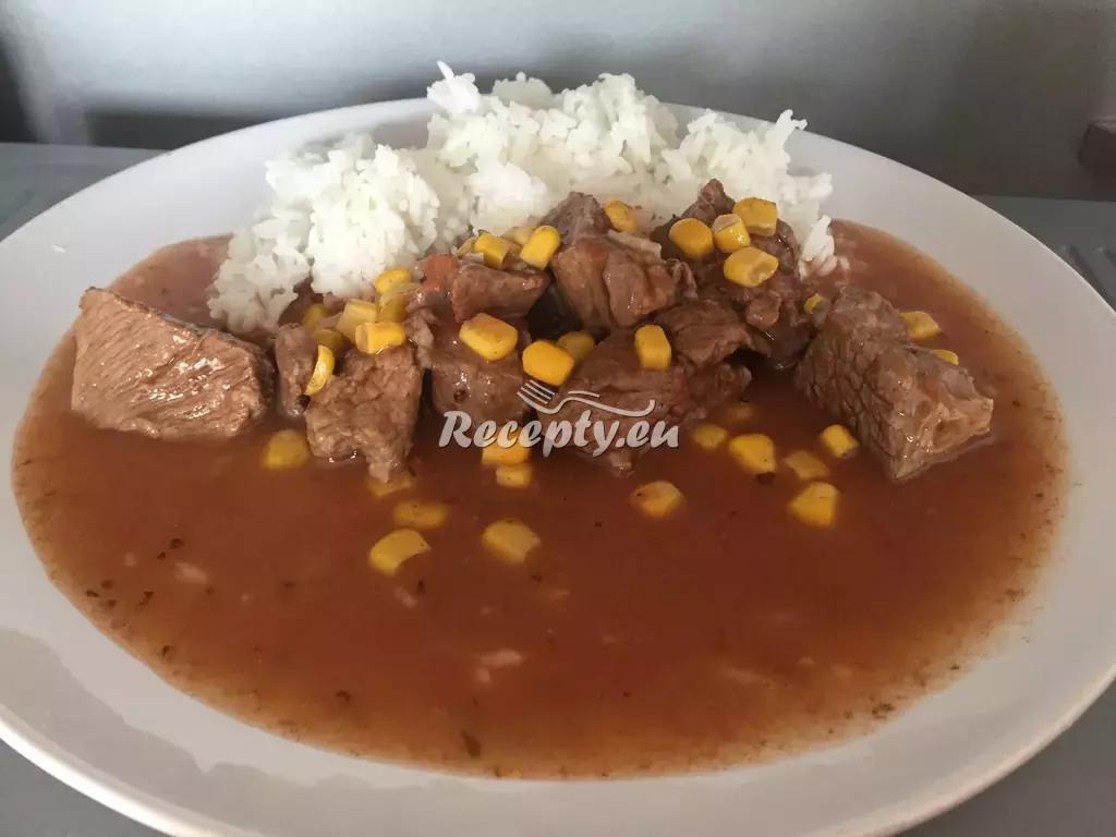 Mexický guláš recept  vepřové maso