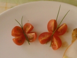 Motýlci z cherry rajčátek recept