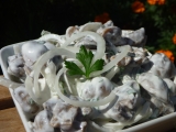 Žampionový salát s majonézou recept