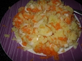 Šťouchané brambory s cibulí a mrkví recept